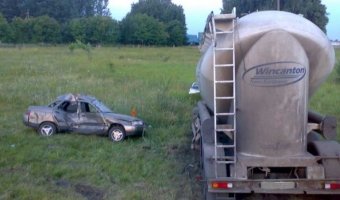 В ДТП на трассе Борисоглебск-Курск в лобовую столкнулись грузовик DAF и Вазовская 