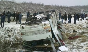 Автобус с паломниками перевернулся в Ивановской области