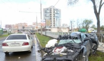 Защитник ФК «Кубань» Андрей Ещенко разбил свой Nissan GT-R вдребезги в Краснодаре