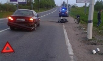 На Петербургском шоссе в ДТП пострадал мотоциклист