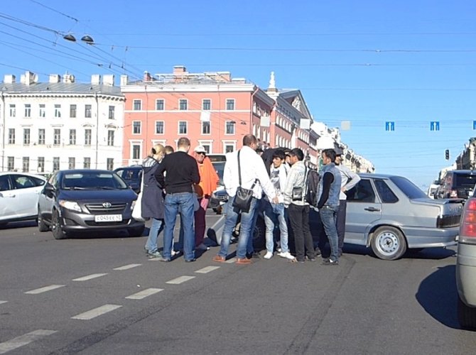 ДТП на пересечении Невского и Фонтанки