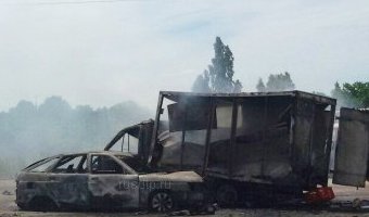 Под Смоленском взорвались две машины