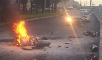 Мотоциклист и его пассажирка погибли на Выборгской набережной