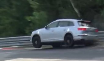 Прототип Audi SQ7 попал в аварию во время тестов на Нюрбургринге