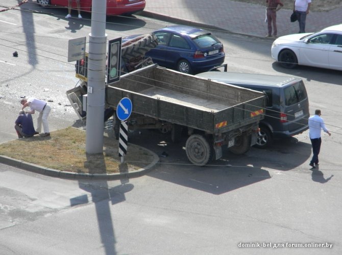 ДТП в Минске с участием трактора