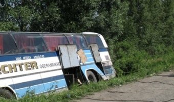 В Мордовии автобус съехал в кювет: есть пострадавшие