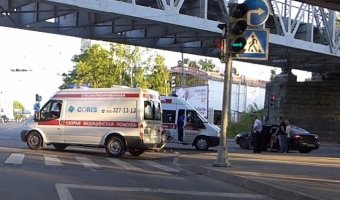 ДТП с каретой Скорой помощи на 1-ом Муринском проспекте