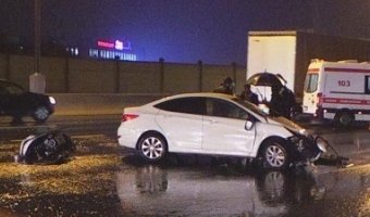 Причиной массового ДТП на МКАД является водитель, которому стало плохо