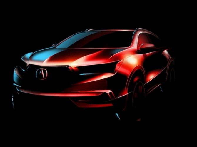 Новое поколение кроссовера Acura MDX дебютировало на официальном скетче.jpg