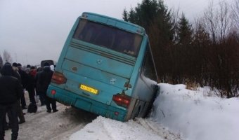 Пассажирский автобус «Красноярск-Шушенское» попал в ДТП