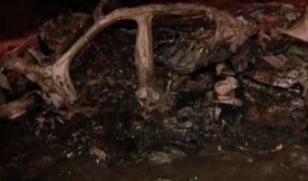 Водитель заживо сгорел в машине после ДТП на МКАД