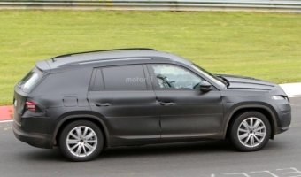 Внедорожник Skoda Kodiaq заснят во время тестов