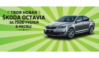 SKODA Octavia в Атлант-М Тушино за 7500 рублей в месяц! 