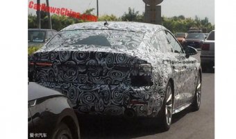 Новый Audi A5 Sportback 2017 замечен на тестах в Китае