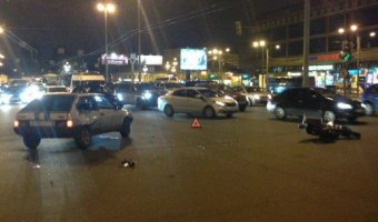 На Александра Невского в Петербурге в ДТП пострадал мотоциклист
