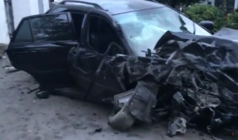 В Туле Lexus протаранил арку Центрального стадиона: погибла женщина
