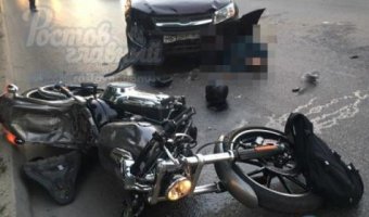 В Ростове в массовом ДТП погиб мотоциклист