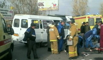 В ДТП с маршруткой в Астрахани пострадали шесть человек