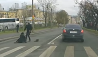 В Петербурге водитель сбил девушку на переходе, посадил к себе в машину и попытался увезти