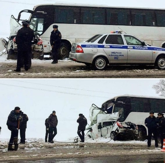 В ДТП с автобусом на Кубани погибли три человека