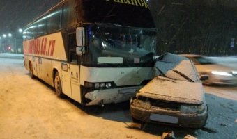 В ДТП с автобусом в Рязани погибла женщина
