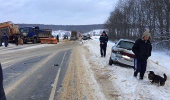 В Тульской области в ДТП с грузовиками погибли двое