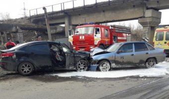 В лобовом ДТП в Рязани пострадали шесть человек