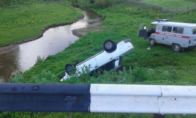 В Башкирии ВАЗ упал с моста водитель погиб.jpg