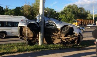 В массовом ДТП на Московском шоссе в Рязани пострадали три человека