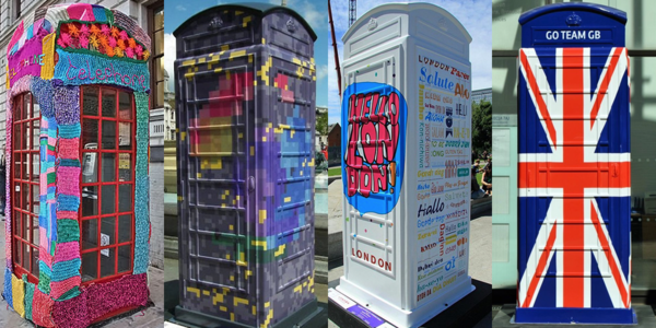 Лондонские телефонные будки как арт-объекты