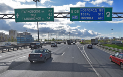 На КАД в районе развязки с Московским шоссе на месяц перекроют две полосы движения