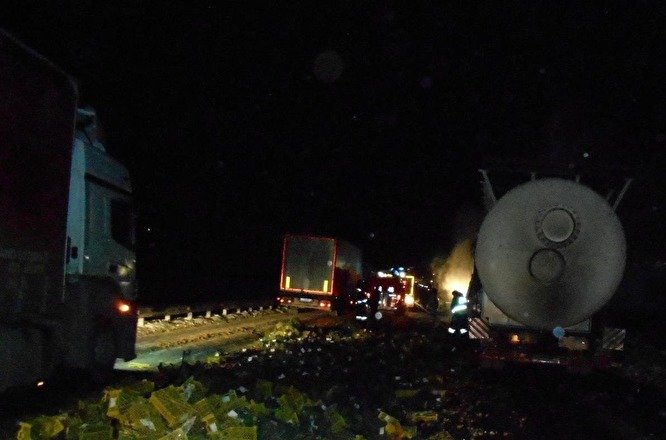Новое смертельное ДТП на М-5 погиб водитель грузовика (2)