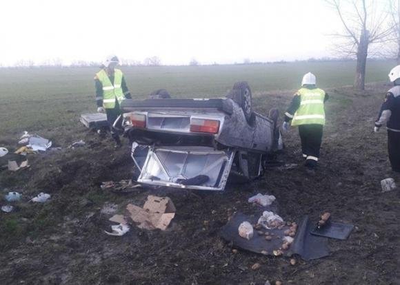 В Крымском районе погиб водитель опрокинувшейся «Лады»