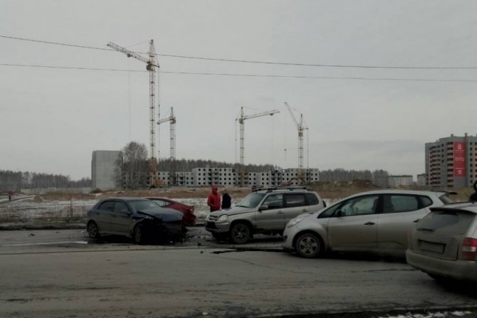 В Челябинске произошло массовое ДТП