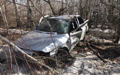 В Самарской области водитель ВАЗа погиб при опрокидывании машины