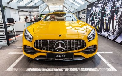 Mercedes-AMG GT C Roadster в цвете AMG solarbeam – яркий представитель философии #DrivingPerformance в АВИЛОН Воздвиженка