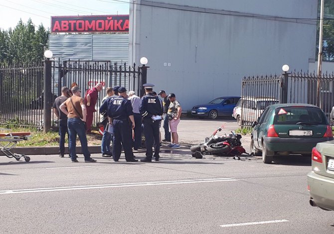 Мотоциклист пострадал в ДТП в Вологде