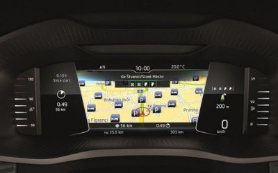 В продаже появились автомобили Skoda с виртуальными приборными панелями 