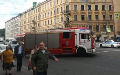 Пожарная машина попала в ДТП в Петербурге