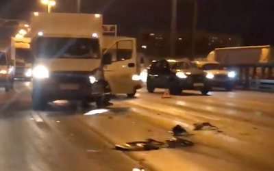 В Петербурге на КАД случилось ДТП с участием четырёх автомобилей