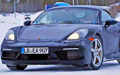 На испытания вышел обновлённый Porsche 718 Boxster