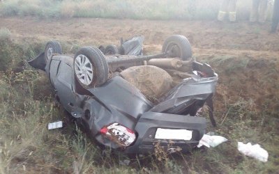 Водитель «Гранты» погиб в опрокинувшейся машине в Волгоградской области