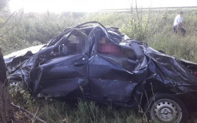 В Башкирии при опрокидывании иномарки погиб водитель