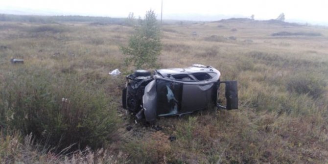 Женщина погибла при опрокидывании машины в Башкирии
