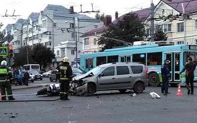 В Йошкар-Оле  в ДТП пострадал мотоциклист