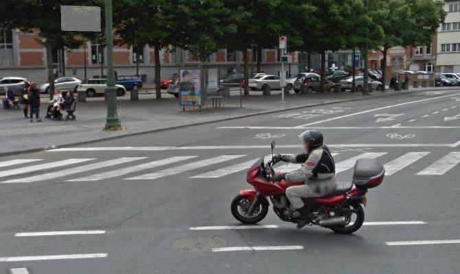 мотоциклист в Брюсселе