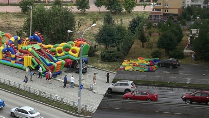 В Екатеринбурге в результате ДТП внедорожник врезался в батут с детьми