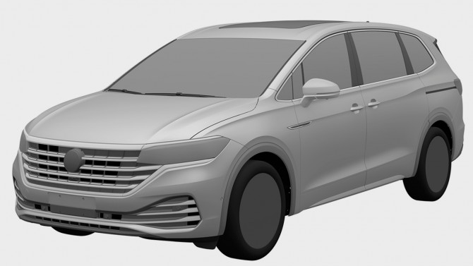 В России запатентовали внешность нового минивэна Volkswagen Viloran