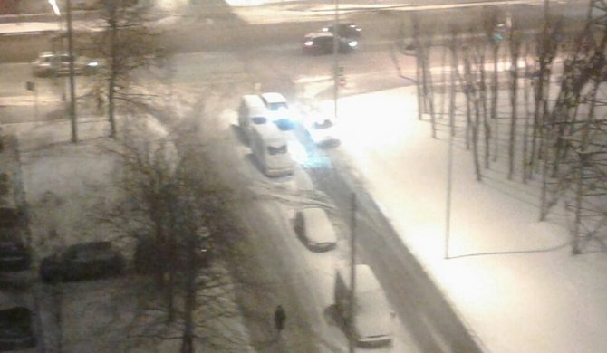 На улице Новостроек в Петербурге произошли два ДТП в одном месте (1)
