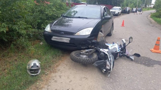 17-летний мотоциклист пострадал в ДТП в Тамбовской области